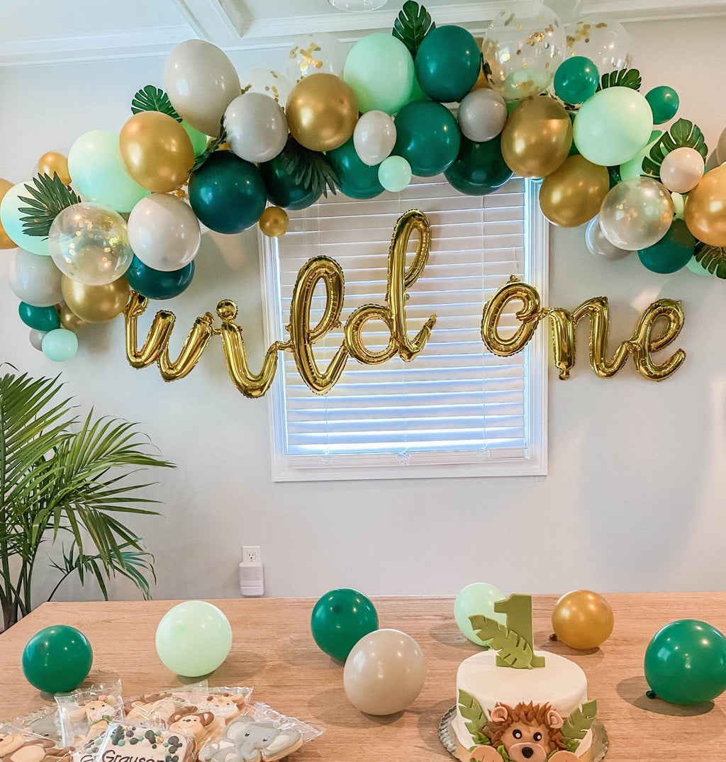 Safari Balloon Garland Kit – Green and Gold