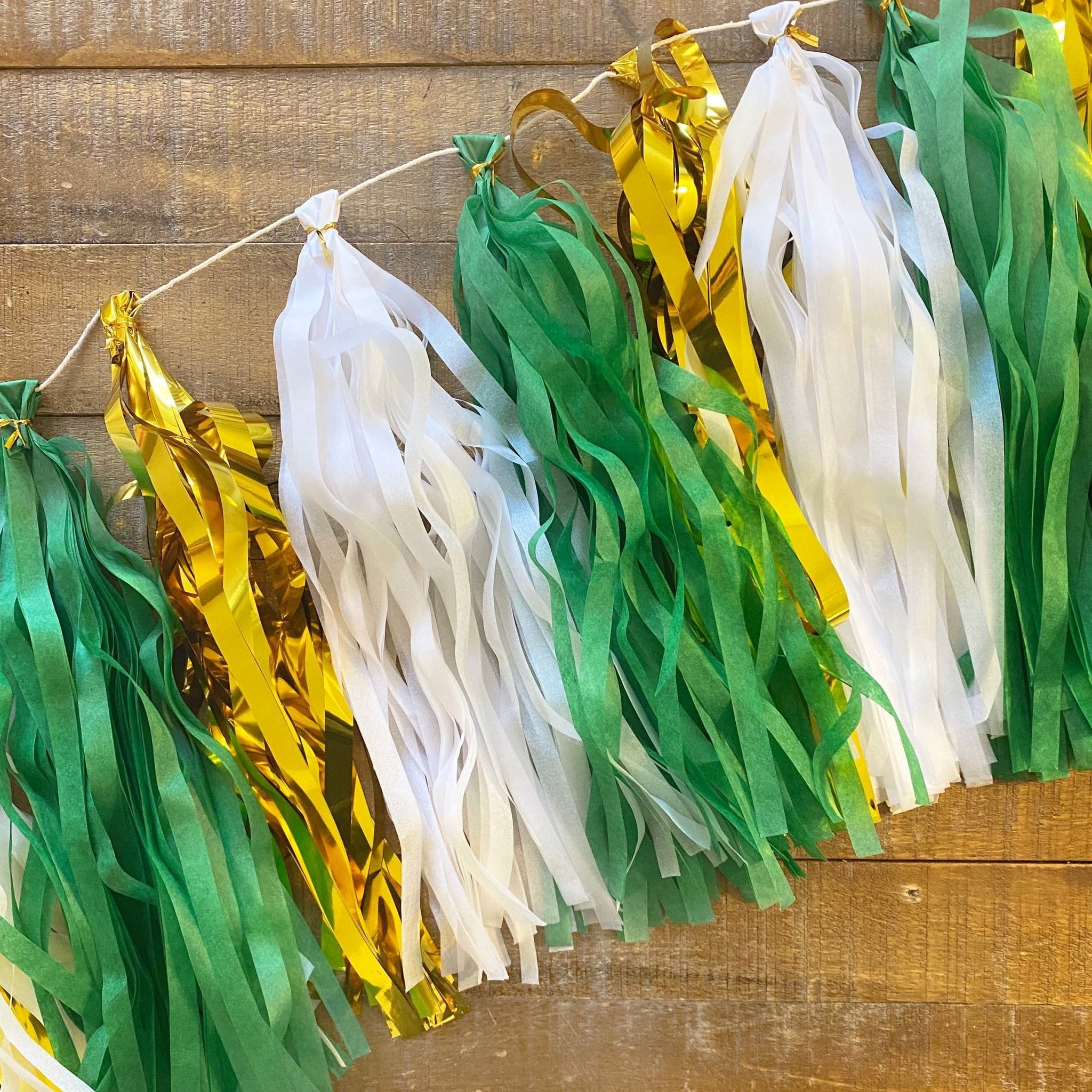 Green and Gold Tassel Tail