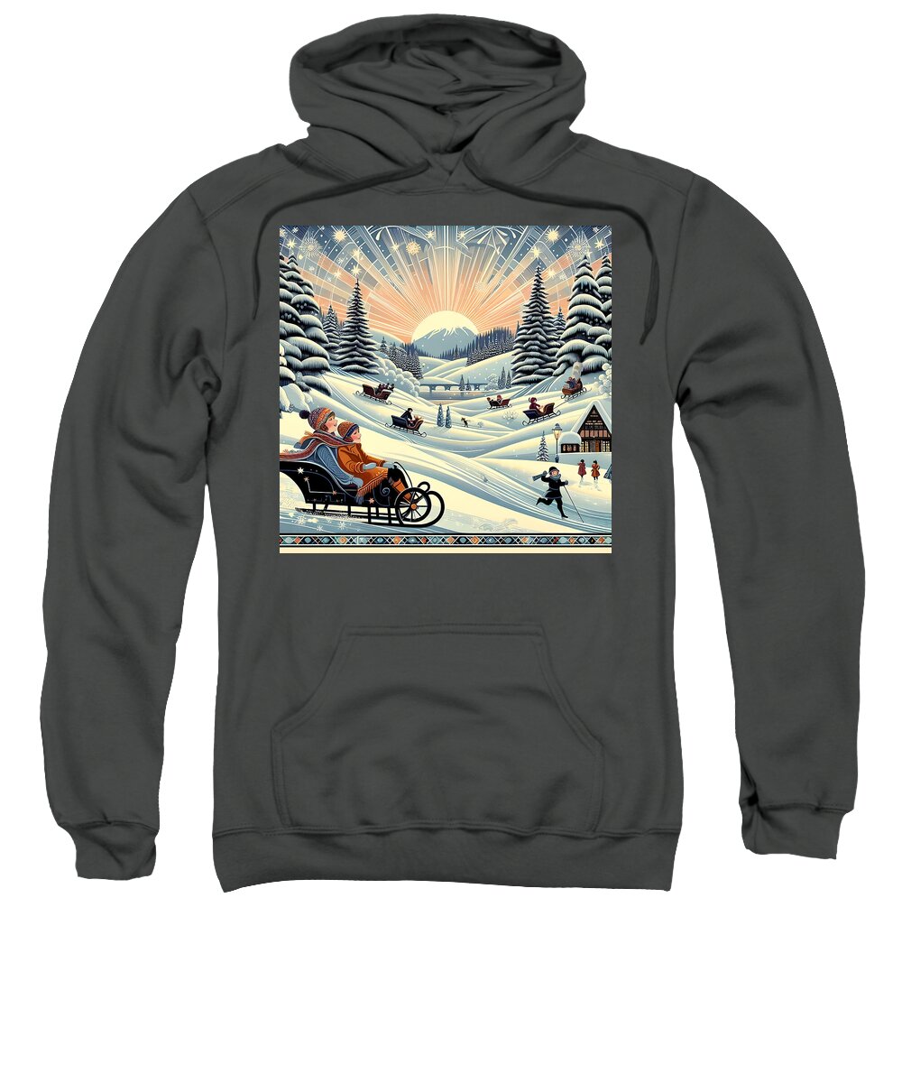 Winter Wonderland Sledding Adventure Hoodie