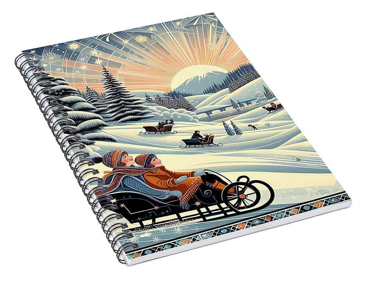 Winter Wonderland Sledding Adventure Spiral Notebook