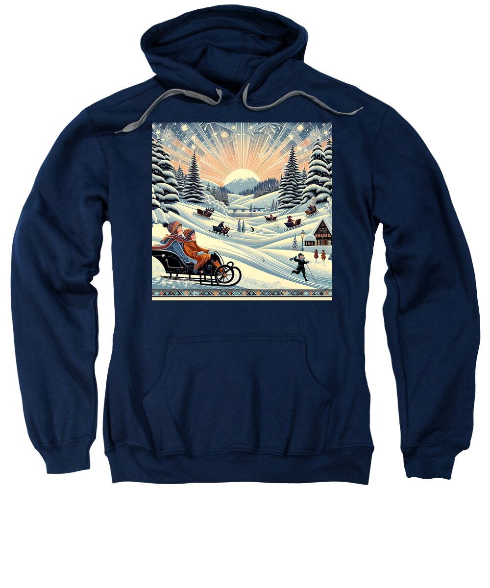 Winter Wonderland Sledding Adventure Hoodie
