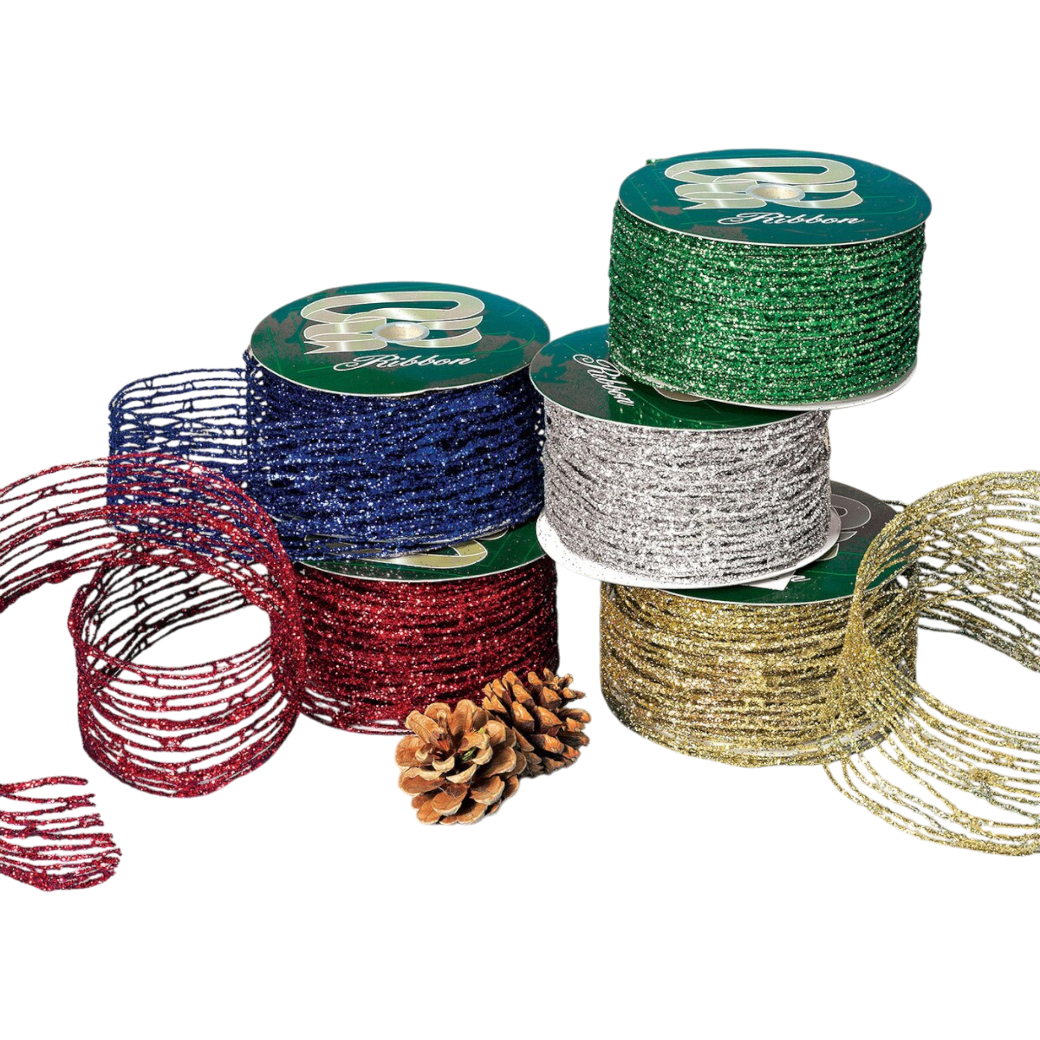 Glitter Mesh Ribbon - 2.5" x 5 Yard -