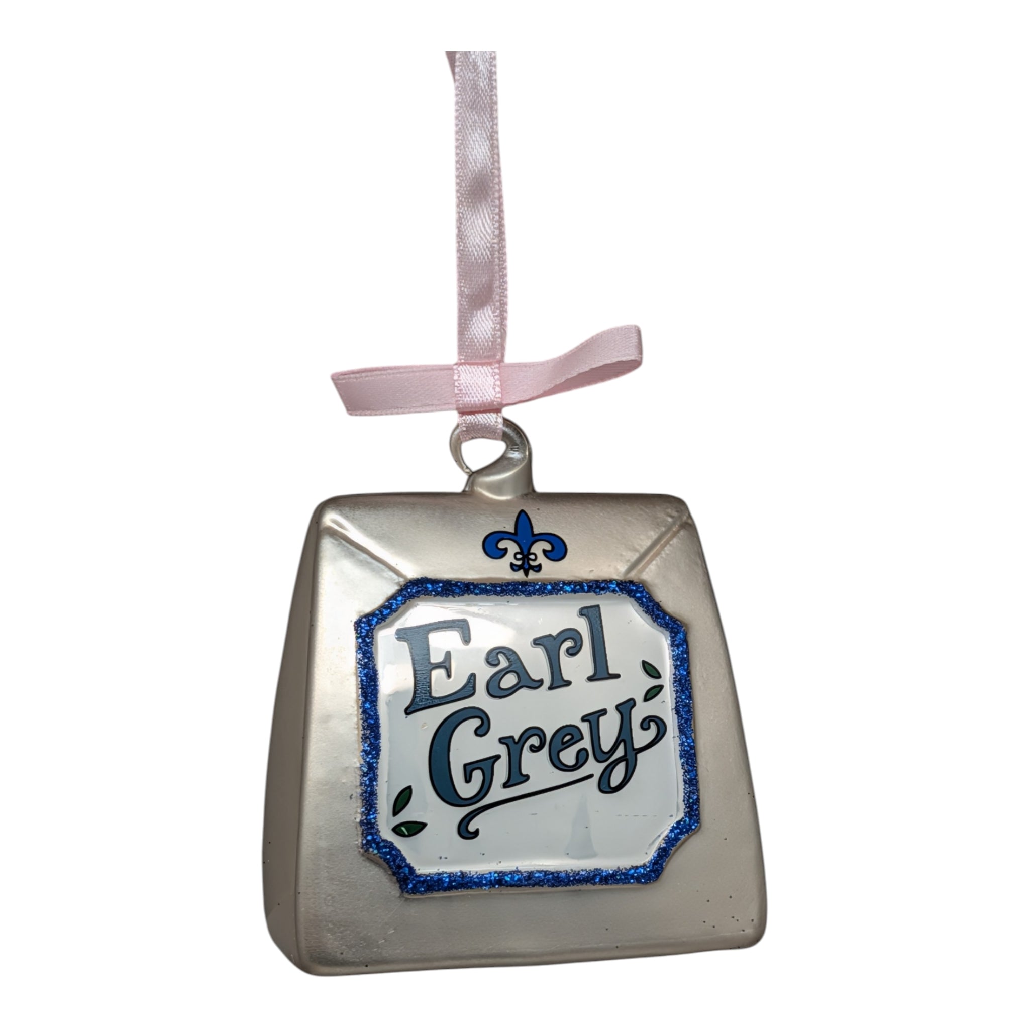 Distinguished Elegance: Earl Grey Tea Glass Ornament