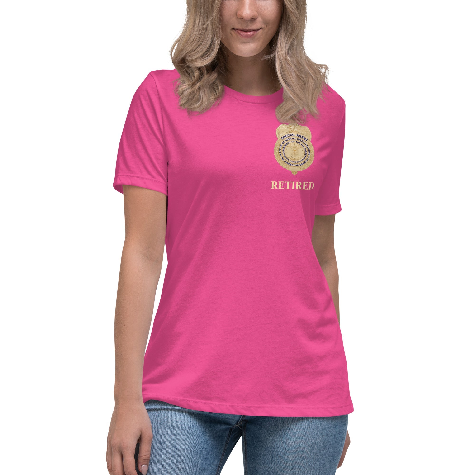 Retired OSI Badge and Shield - Relaxed T-Shirt - Women's