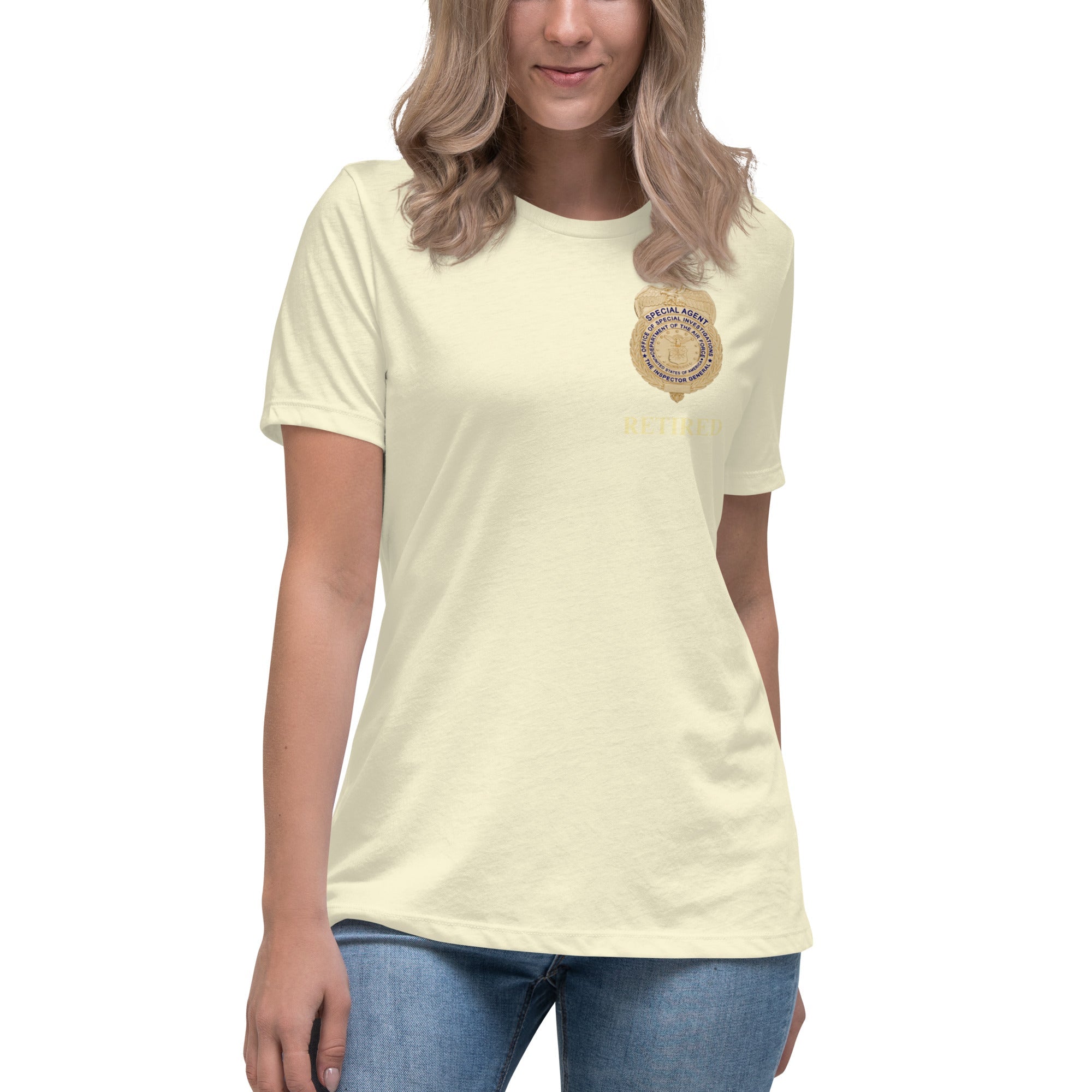 Retired OSI Badge and Shield - Relaxed T-Shirt - Women's