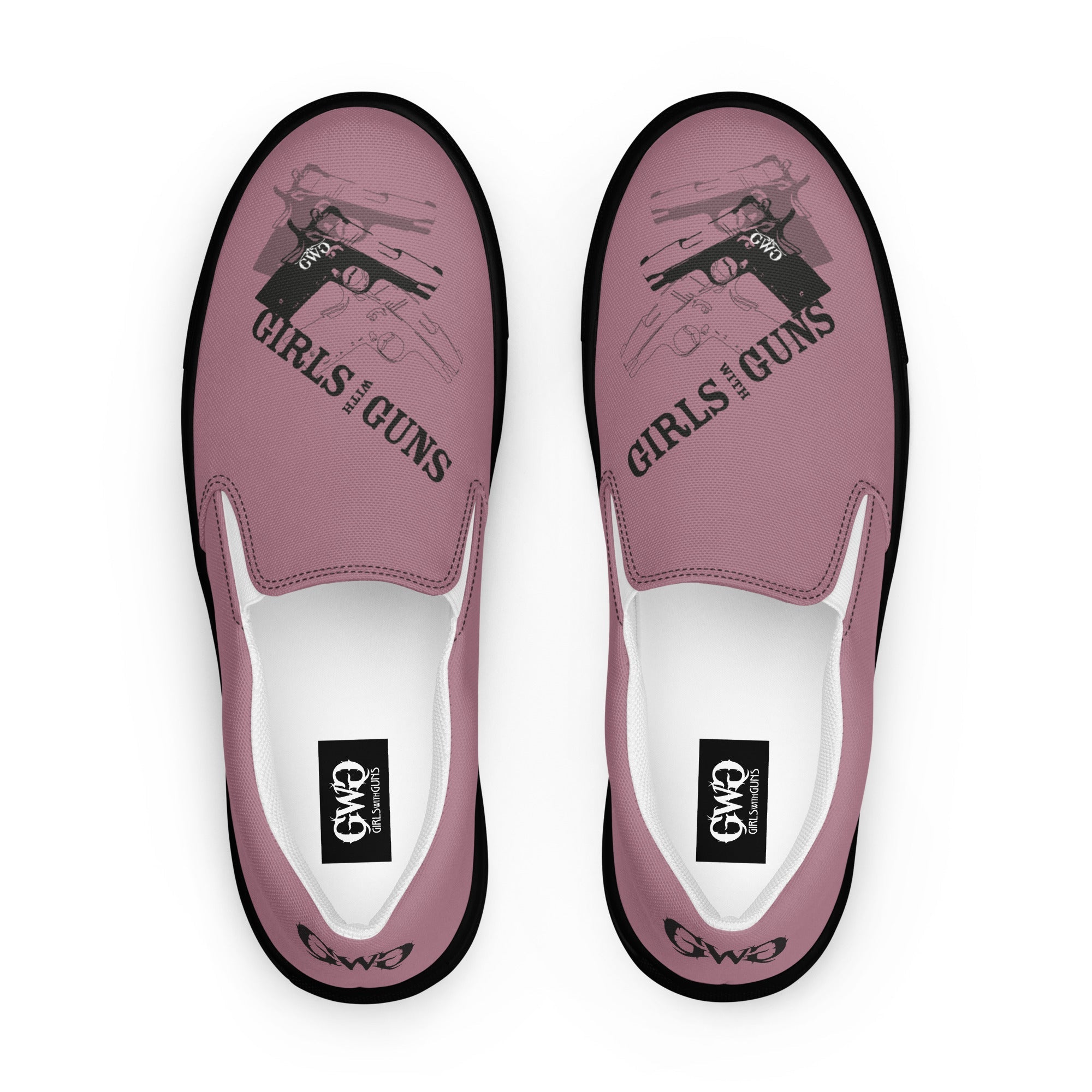Pistol Trio Women's Mauve Canvas Slip-On Shoes