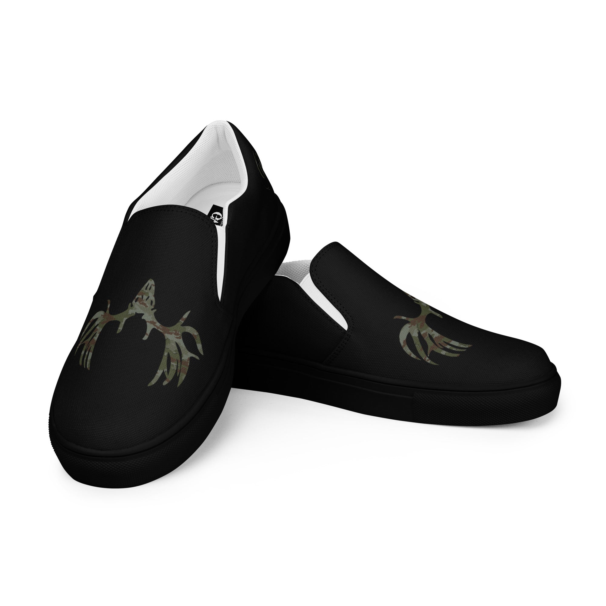 Buck Head Women's Black Canvas Slip-On Shoes