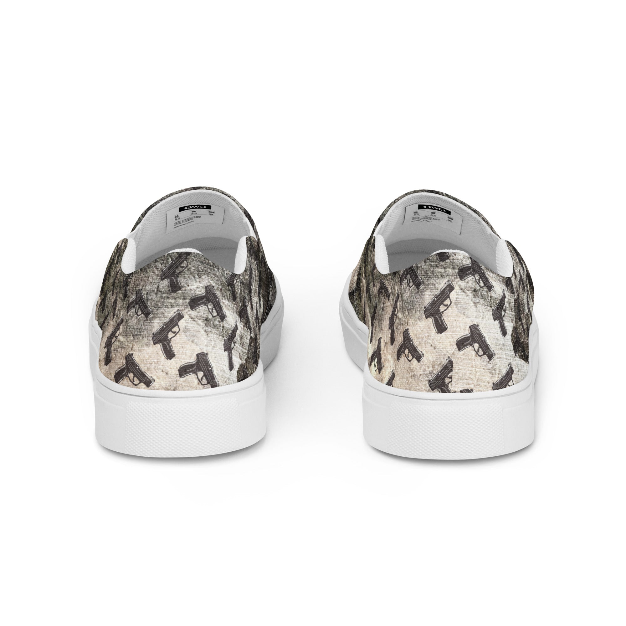 Gunpowder Pistol Palooza Women’s Canvas Slip-On Shoes