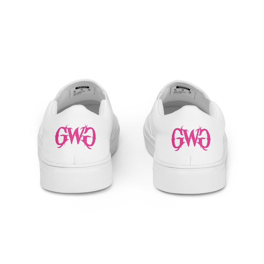 Buck Head Women’s White Canvas Slip-On Shoes