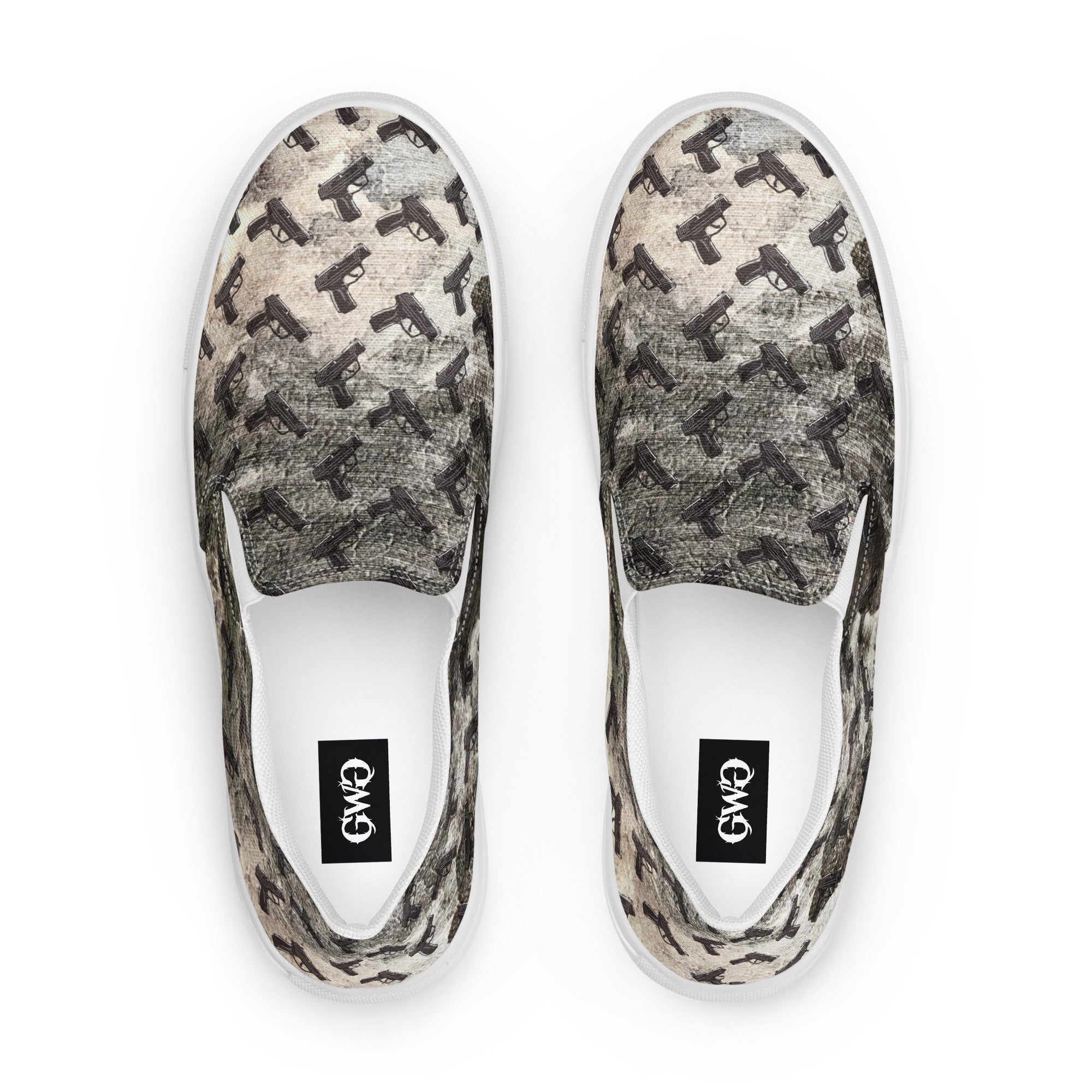 Gunpowder Pistol Palooza Women’s Canvas Slip-On Shoes