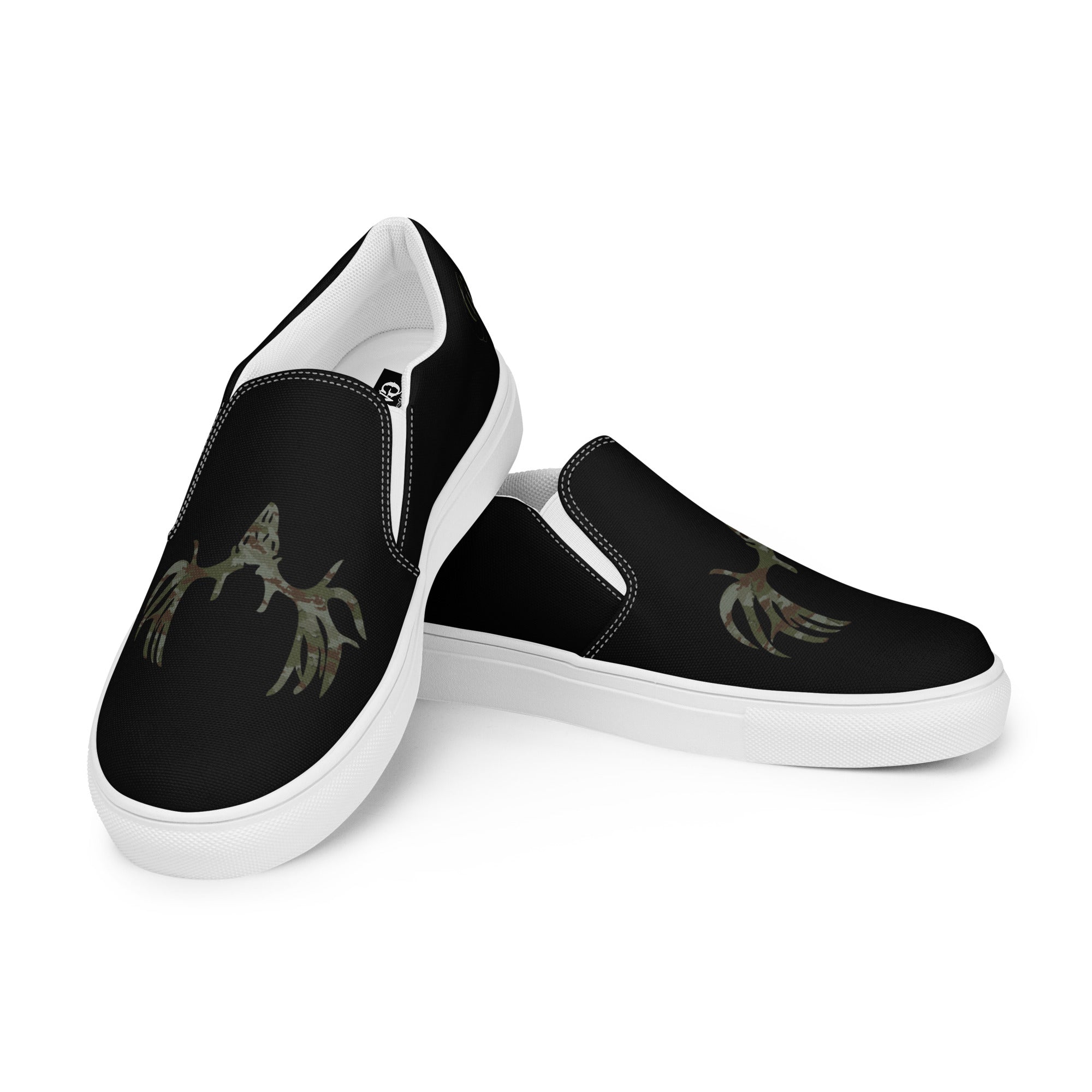 Buck Head Women's Black Canvas Slip-On Shoes