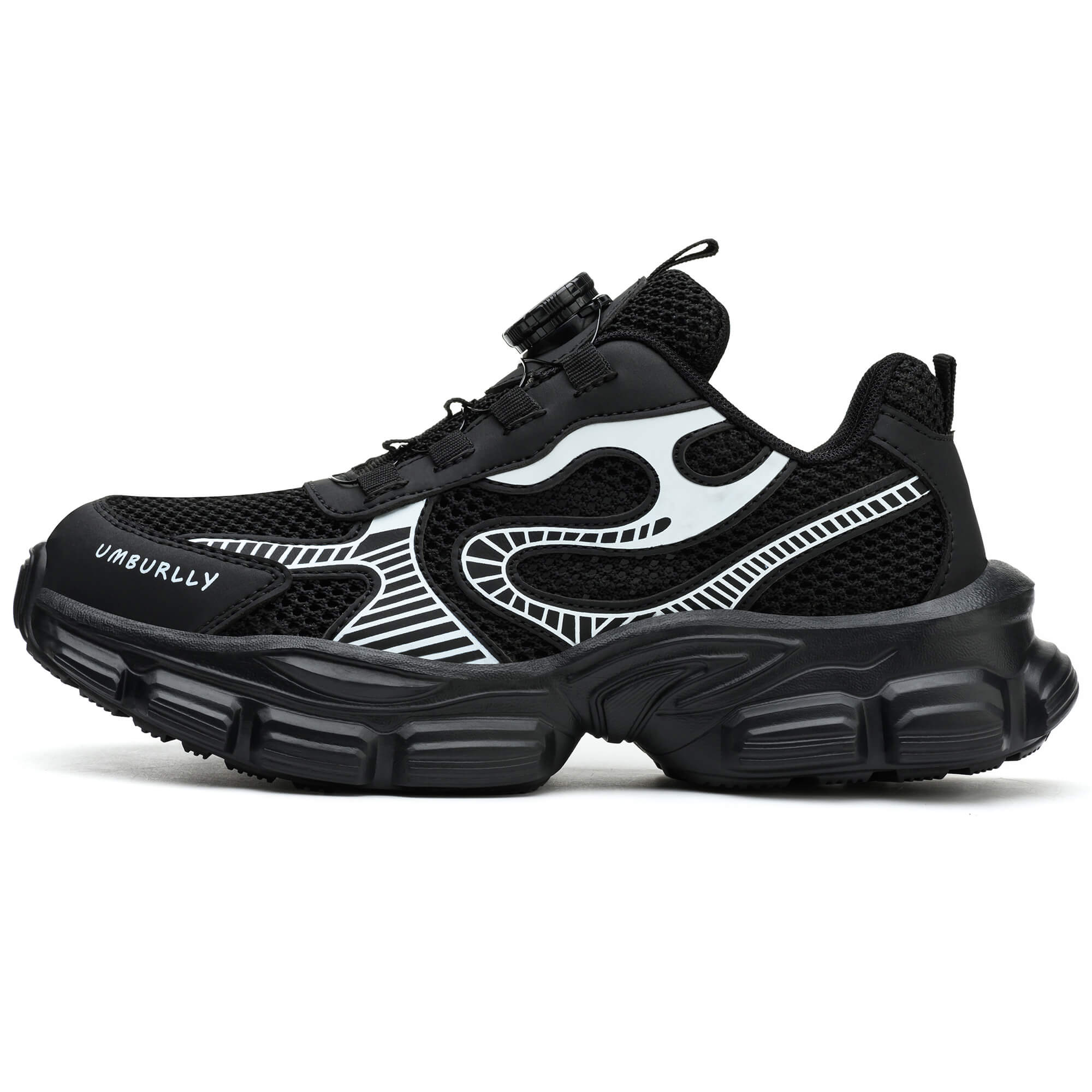 Women's Steel Toe Knob-Lacing Work Sneakers