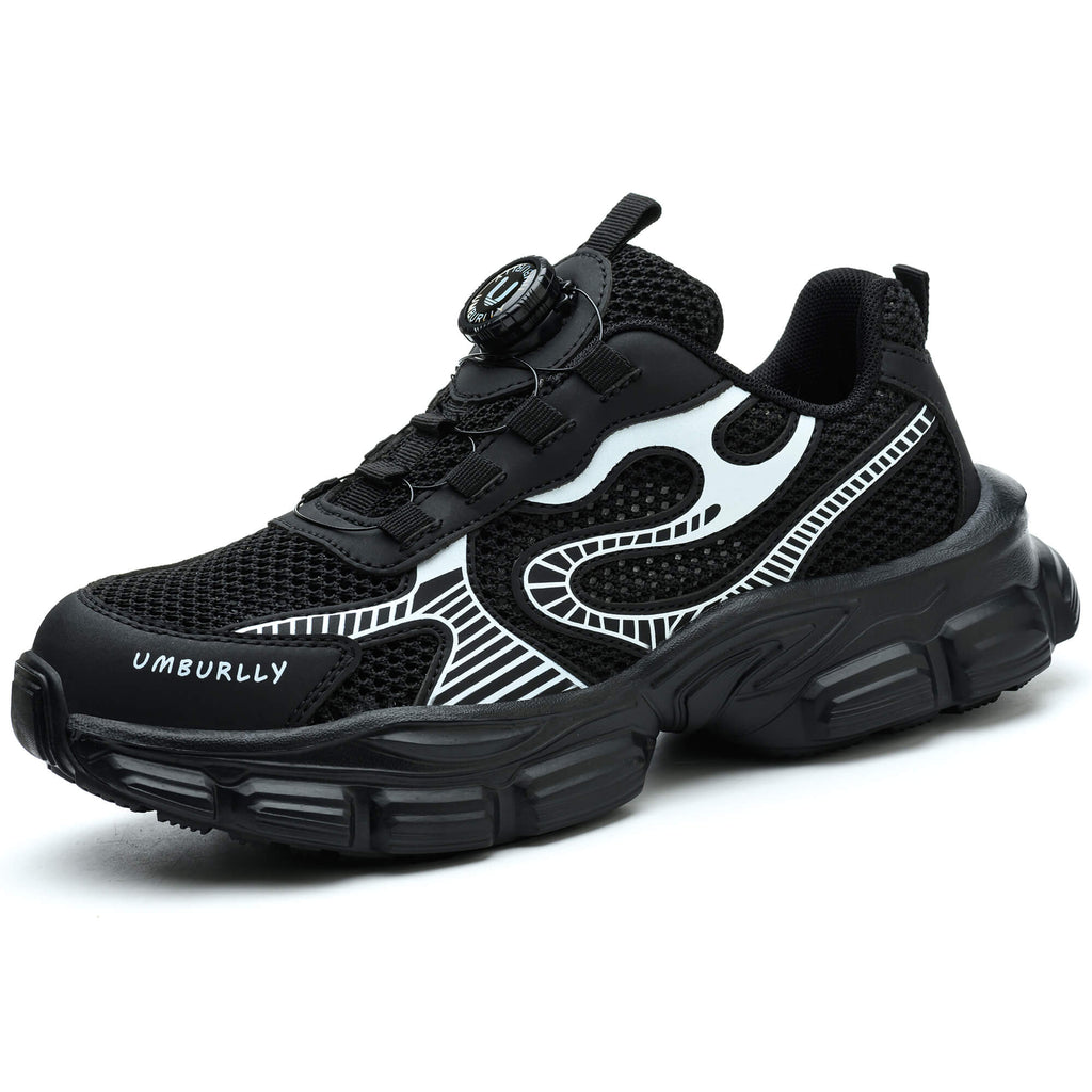 Women's Steel Toe Knob-Lacing Work Sneakers