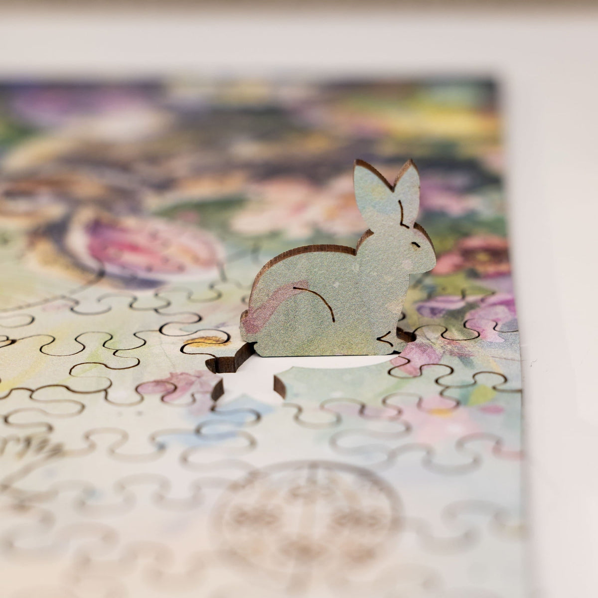 Wooden Easter Puzzle - Easter Bunny with Basket
