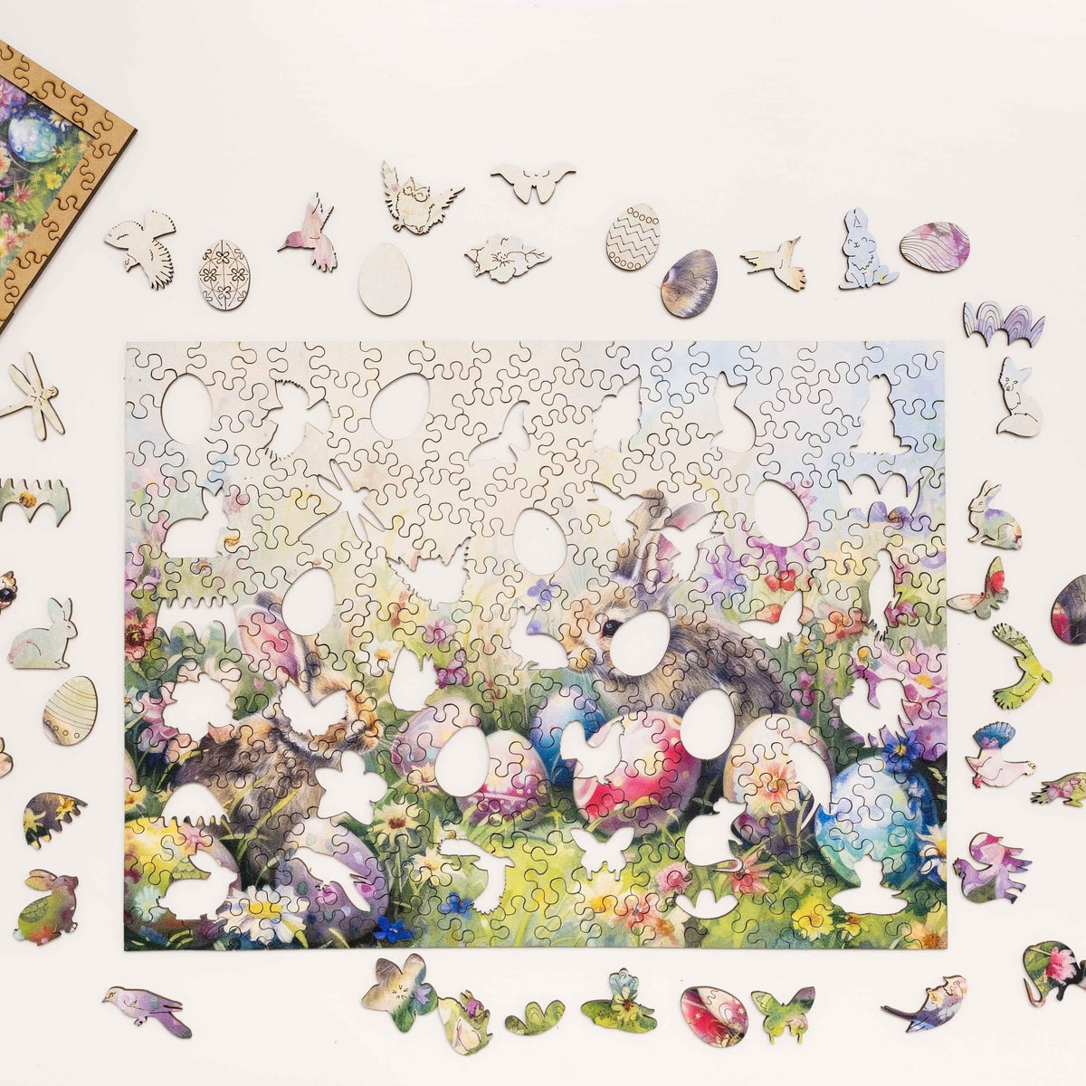 Wooden Easter Puzzle - Spring Easter Bunny