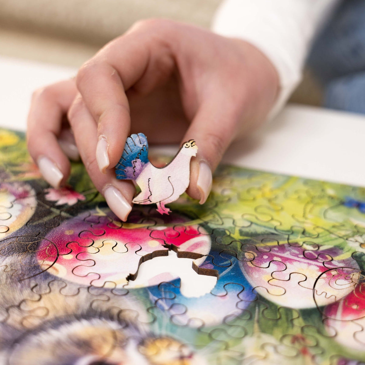 Wooden Easter Puzzle - Spring Easter Bunny
