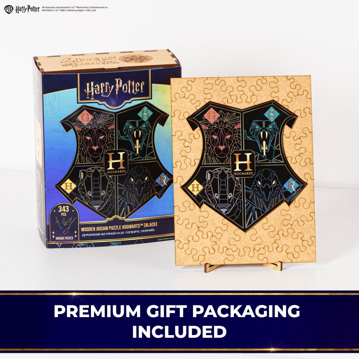 Classic Wooden Puzzle Harry Potter™ Hogwarts (Black)