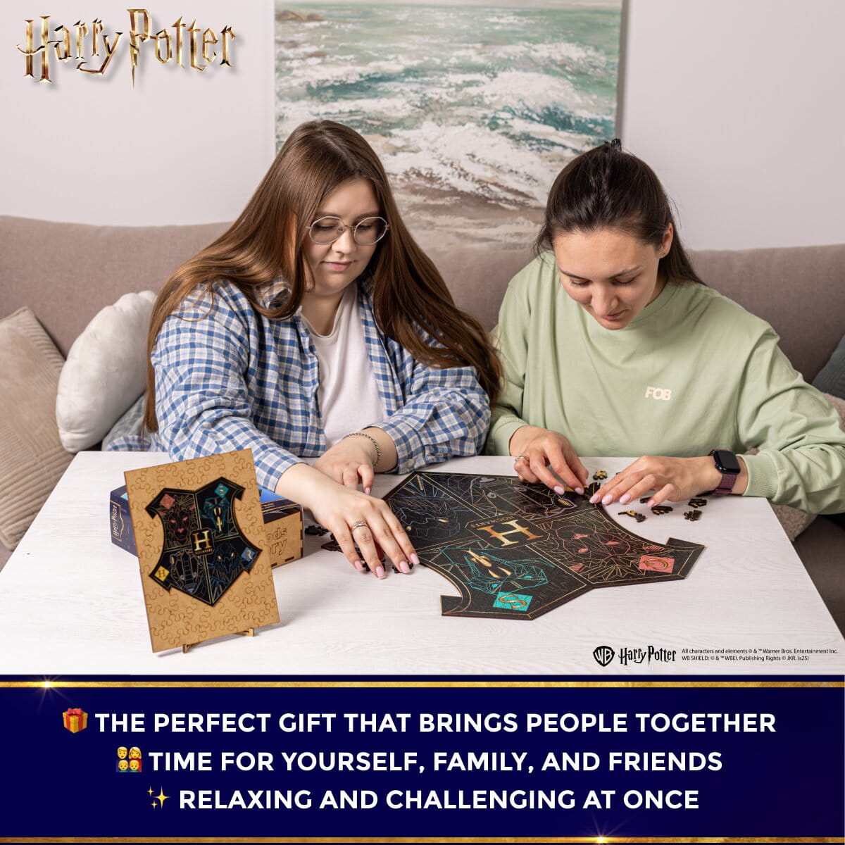 Classic Wooden Puzzle Harry Potter™ Hogwarts (Black)