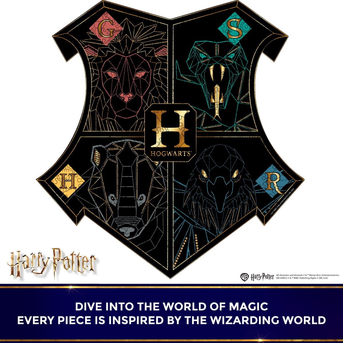 Classic Wooden Puzzle Harry Potter™ Hogwarts (Black)