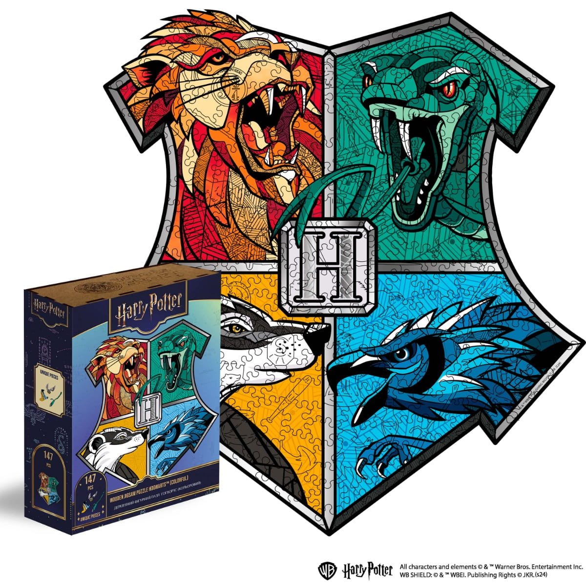 Classic Wooden Puzzle Harry Potter™ Hogwarts (Colorful)