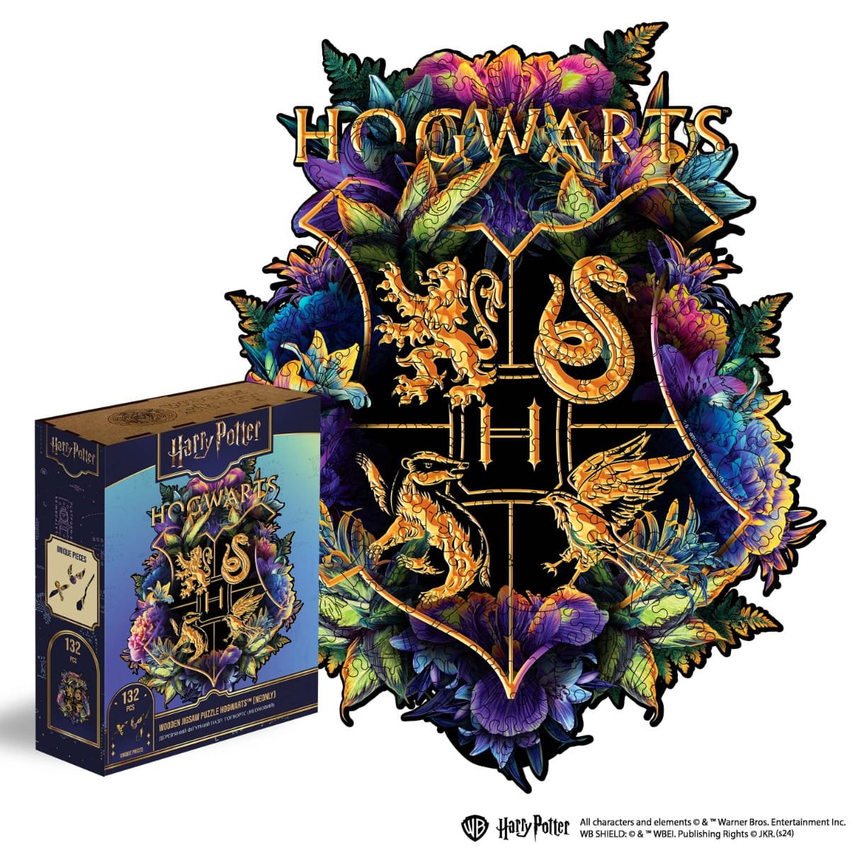 Classic Wooden Puzzle Harry Potter™ Hogwarts (Neonly)