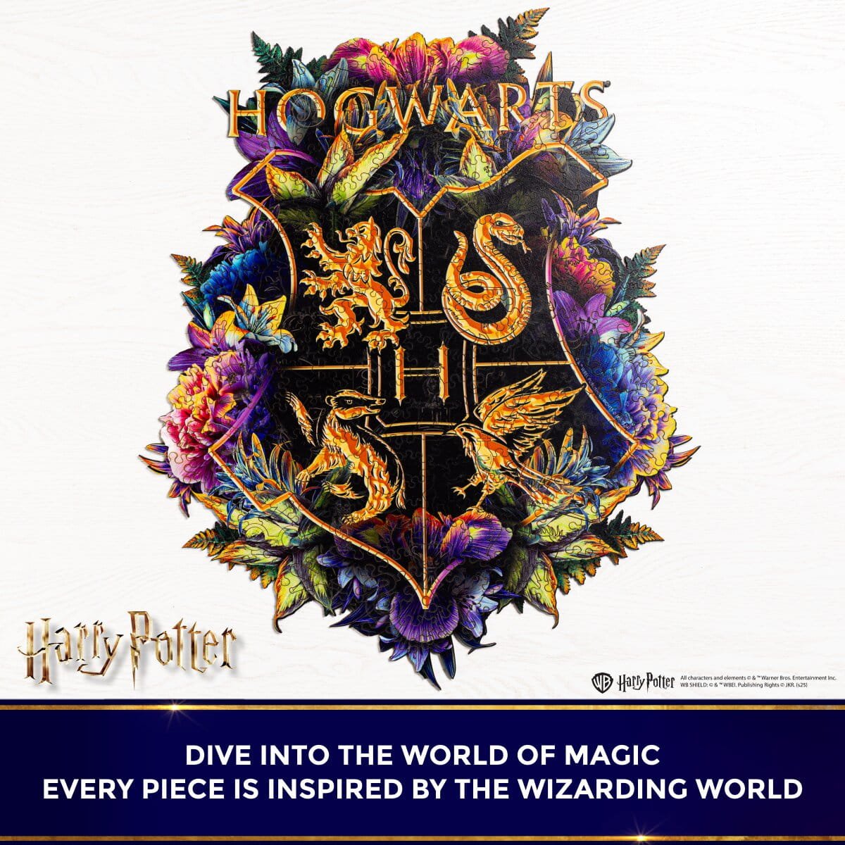 Classic Wooden Puzzle Harry Potter™ Hogwarts (Neonly)