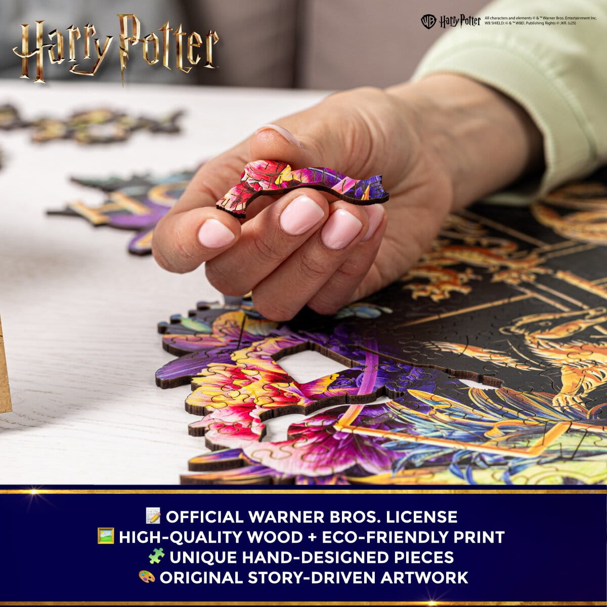 Classic Wooden Puzzle Harry Potter™ Hogwarts (Neonly)