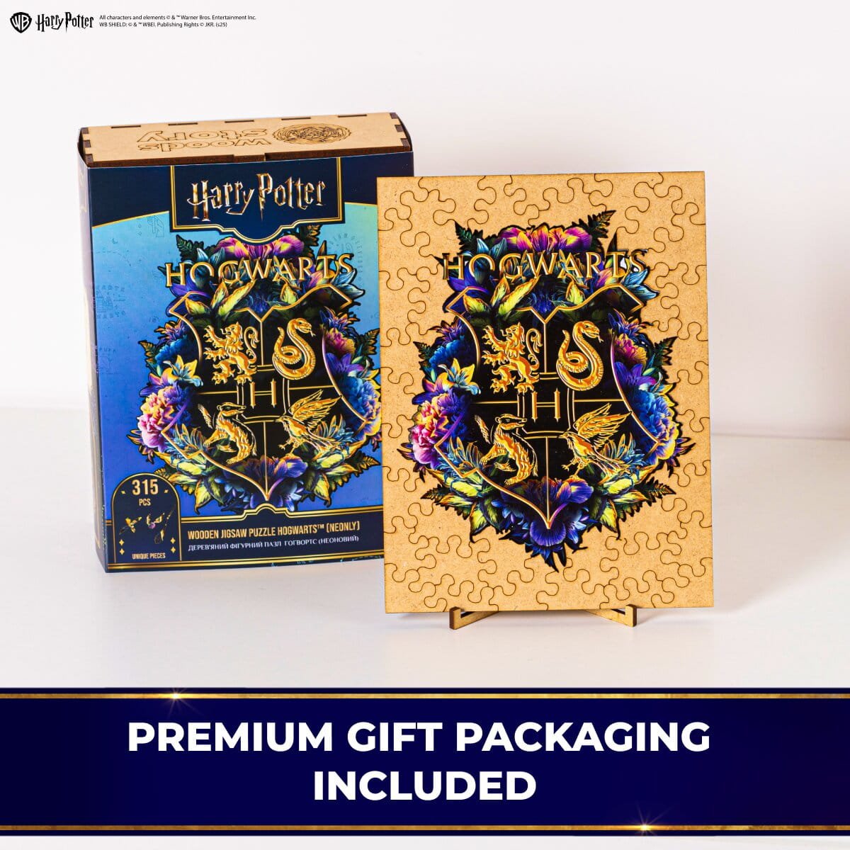 Classic Wooden Puzzle Harry Potter™ Hogwarts (Neonly)