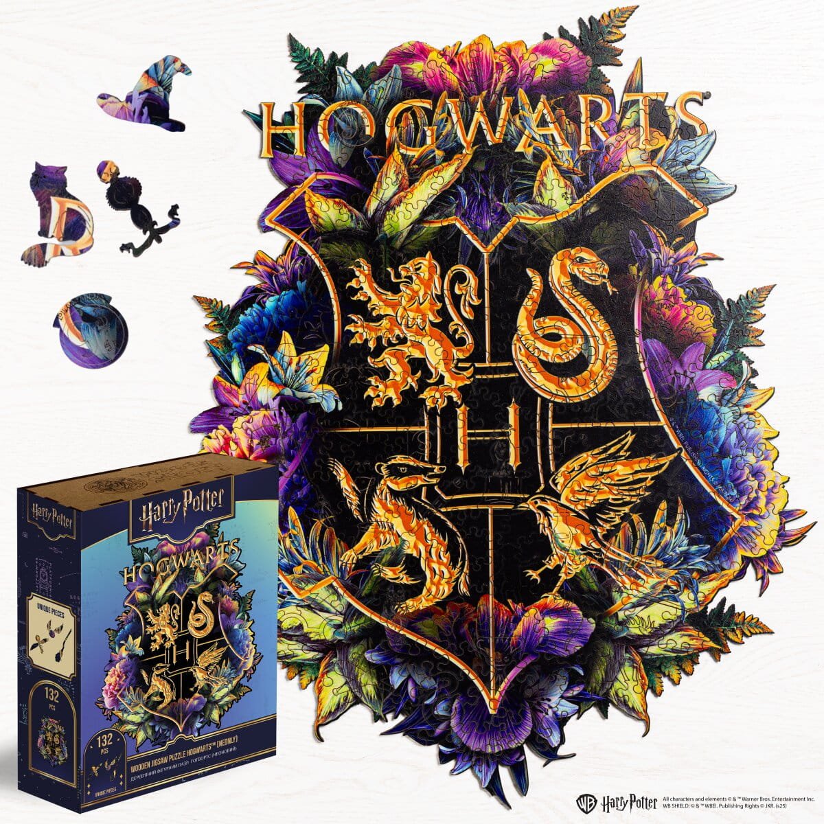 Classic Wooden Puzzle Harry Potter™ Hogwarts (Neonly)