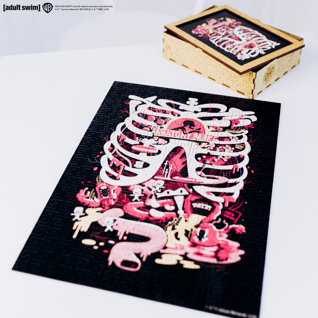 Wooden jigsaw maze puzzle Rick&Morty™ Anatomy Park