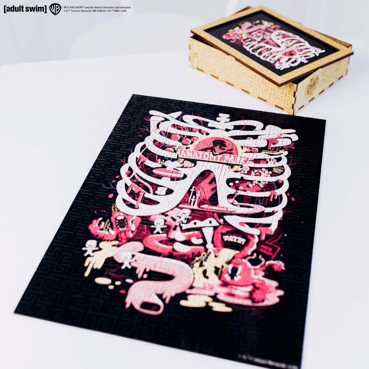 Wooden jigsaw maze puzzle Rick&Morty™ Anatomy Park