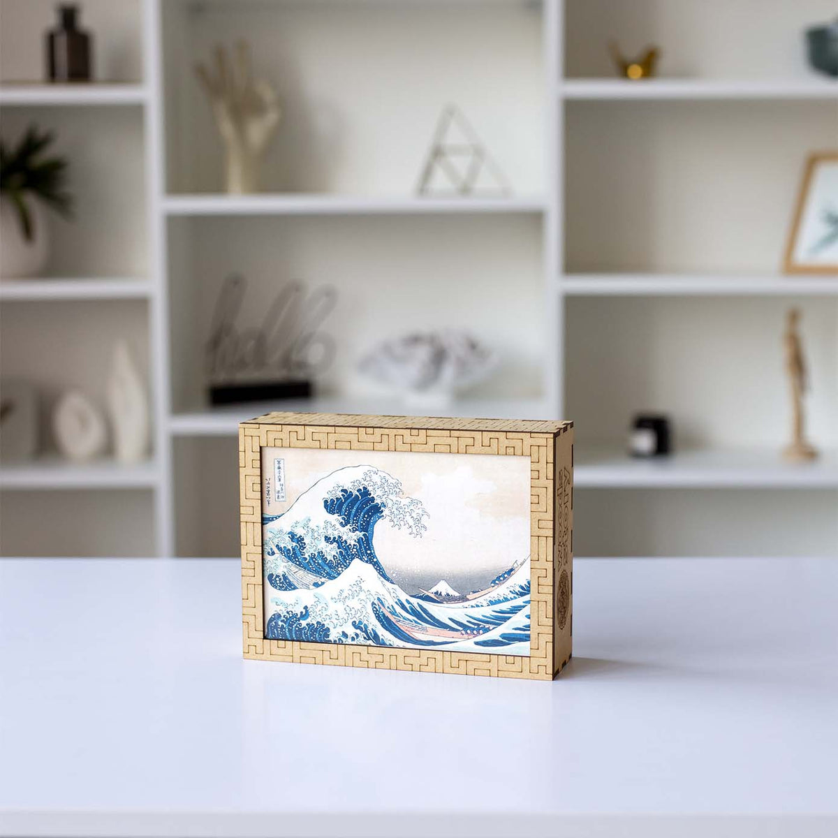 Wooden jigsaw maze puzzle The Great Wave Off Kanagawa (Hokusai)