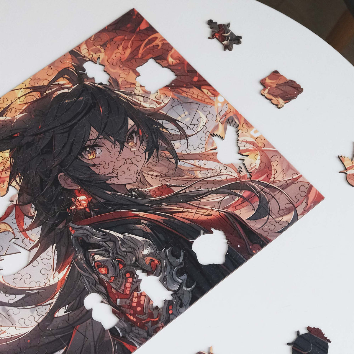 Wooden Jigsaw Puzzle Anime Fire Dragon Warrior