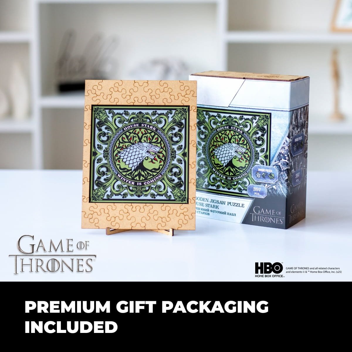 Wooden jigsaw puzzle Game of Thrones™ House Stark