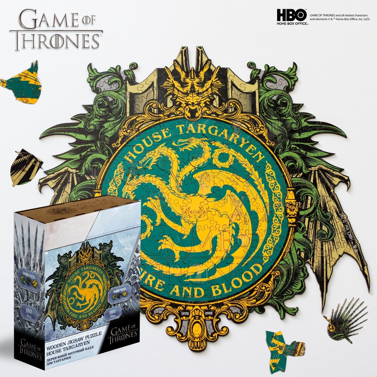 Wooden jigsaw puzzle Game of Thrones™ House Targaryen