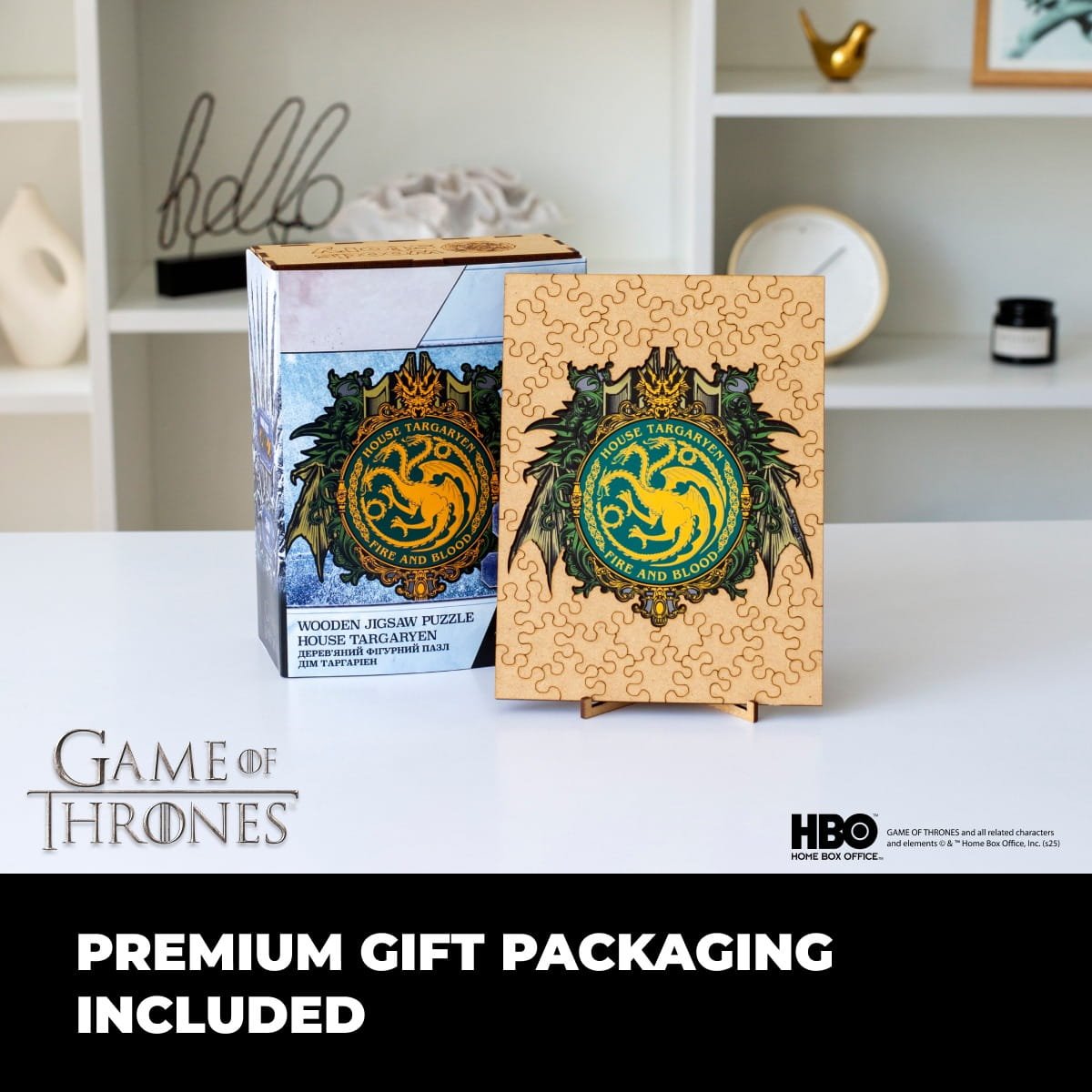 Wooden jigsaw puzzle Game of Thrones™ House Targaryen