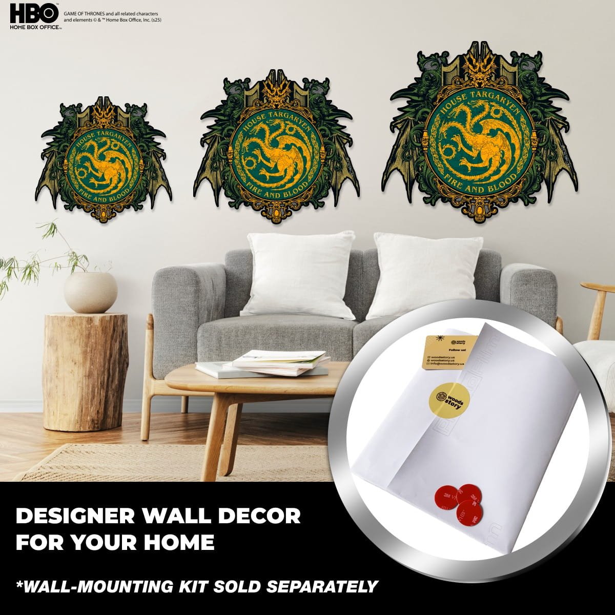 Wooden jigsaw puzzle Game of Thrones™ House Targaryen