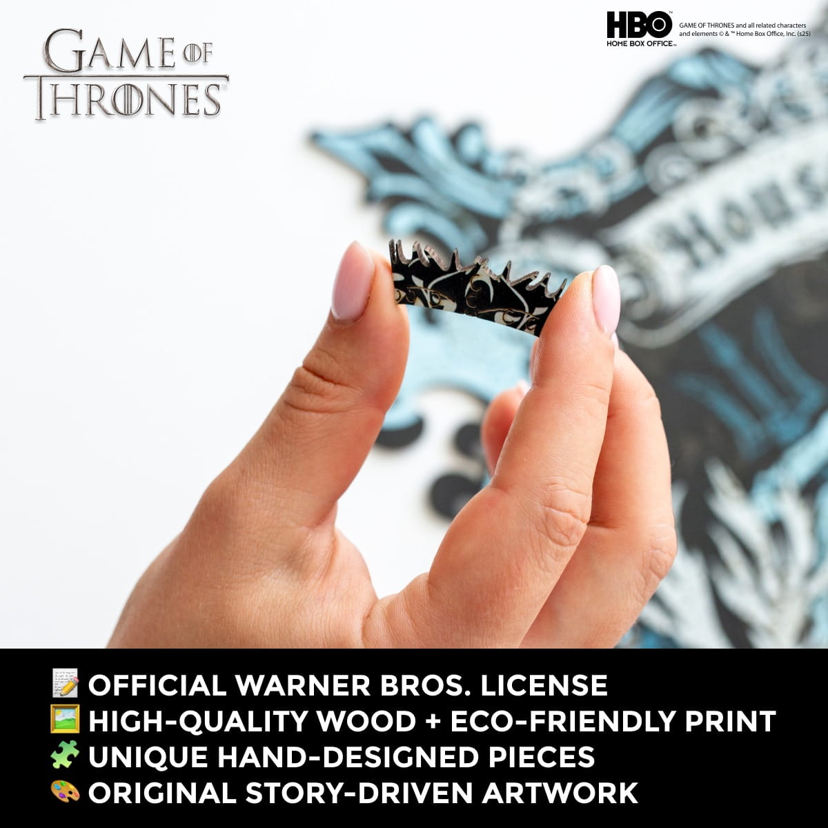 Wooden jigsaw puzzle Game of Thrones™ House Velaryon