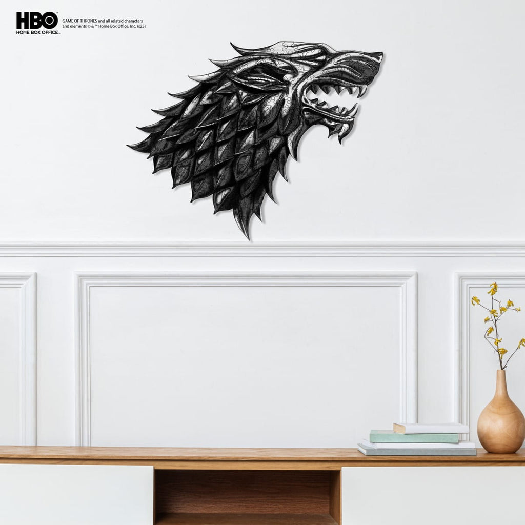 Wooden jigsaw puzzle Game of Thrones™ Metallic Sigils Stark
