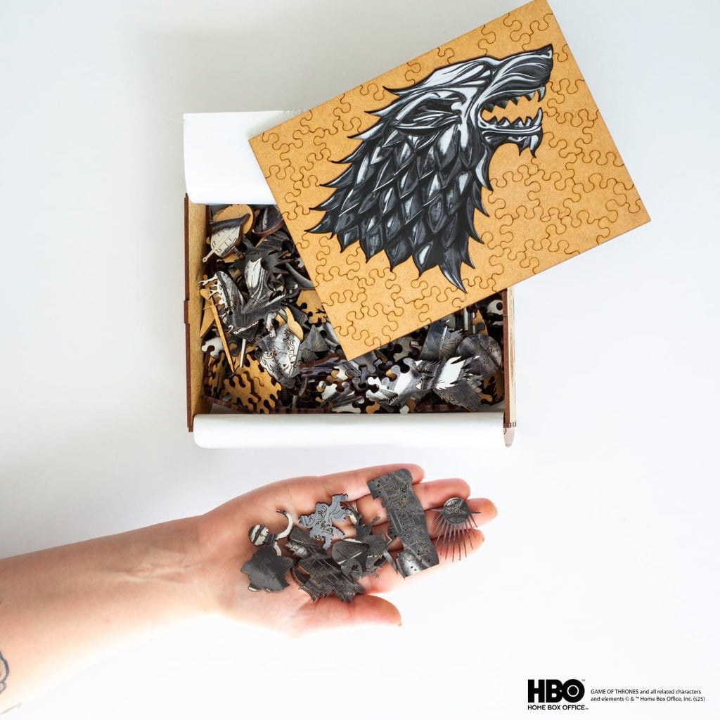 Wooden jigsaw puzzle Game of Thrones™ Metallic Sigils Stark