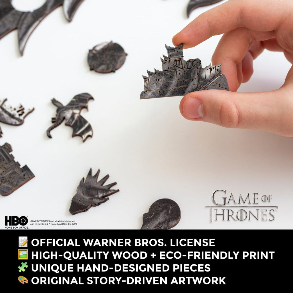 Wooden jigsaw puzzle Game of Thrones™ Metallic Sigils Stark