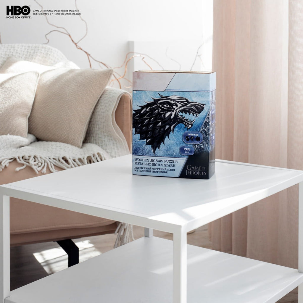 Wooden jigsaw puzzle Game of Thrones™ Metallic Sigils Stark