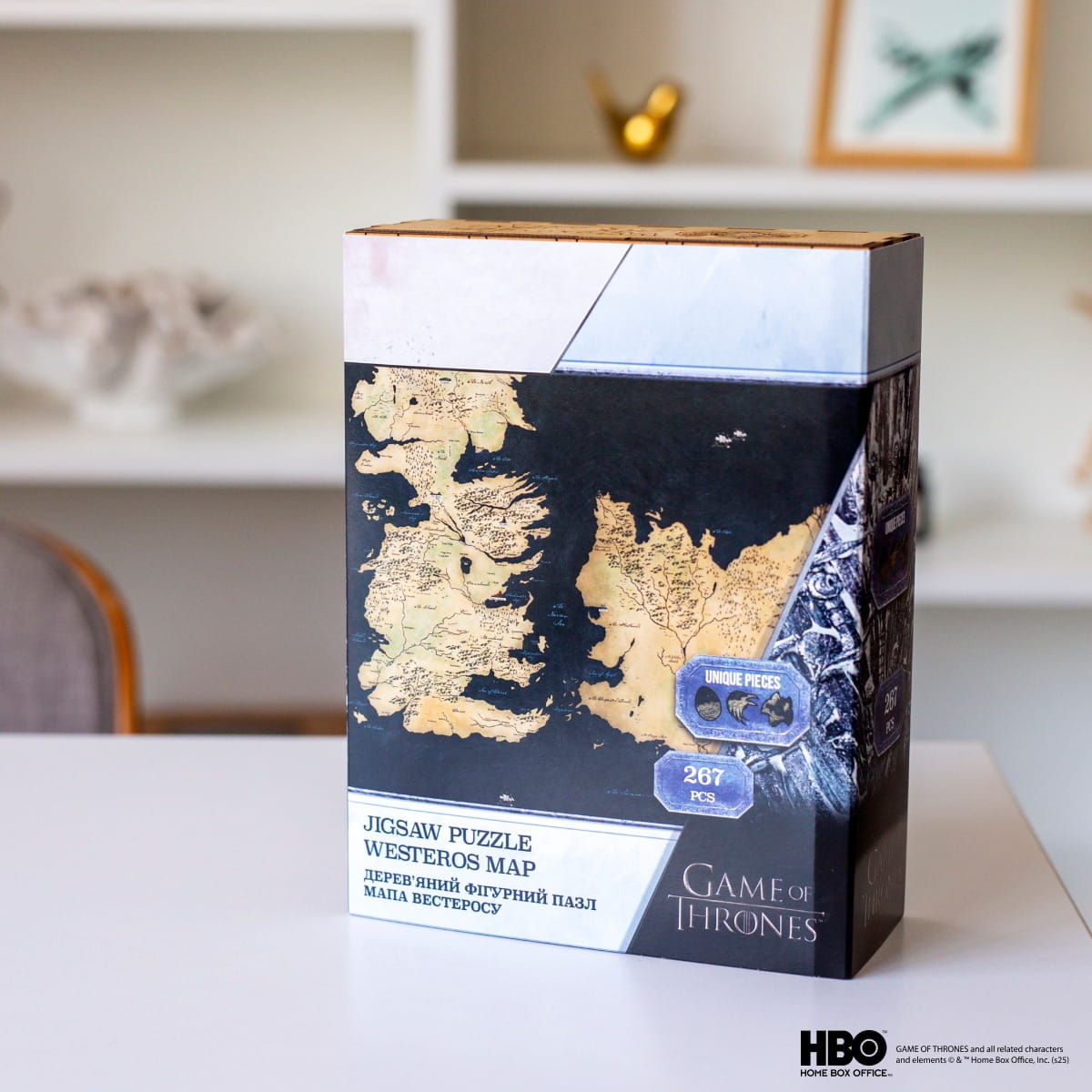 Wooden jigsaw puzzle Game of Thrones™ Westeros map