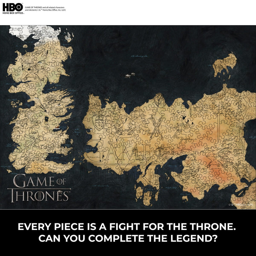 Wooden jigsaw puzzle Game of Thrones™ Westeros map