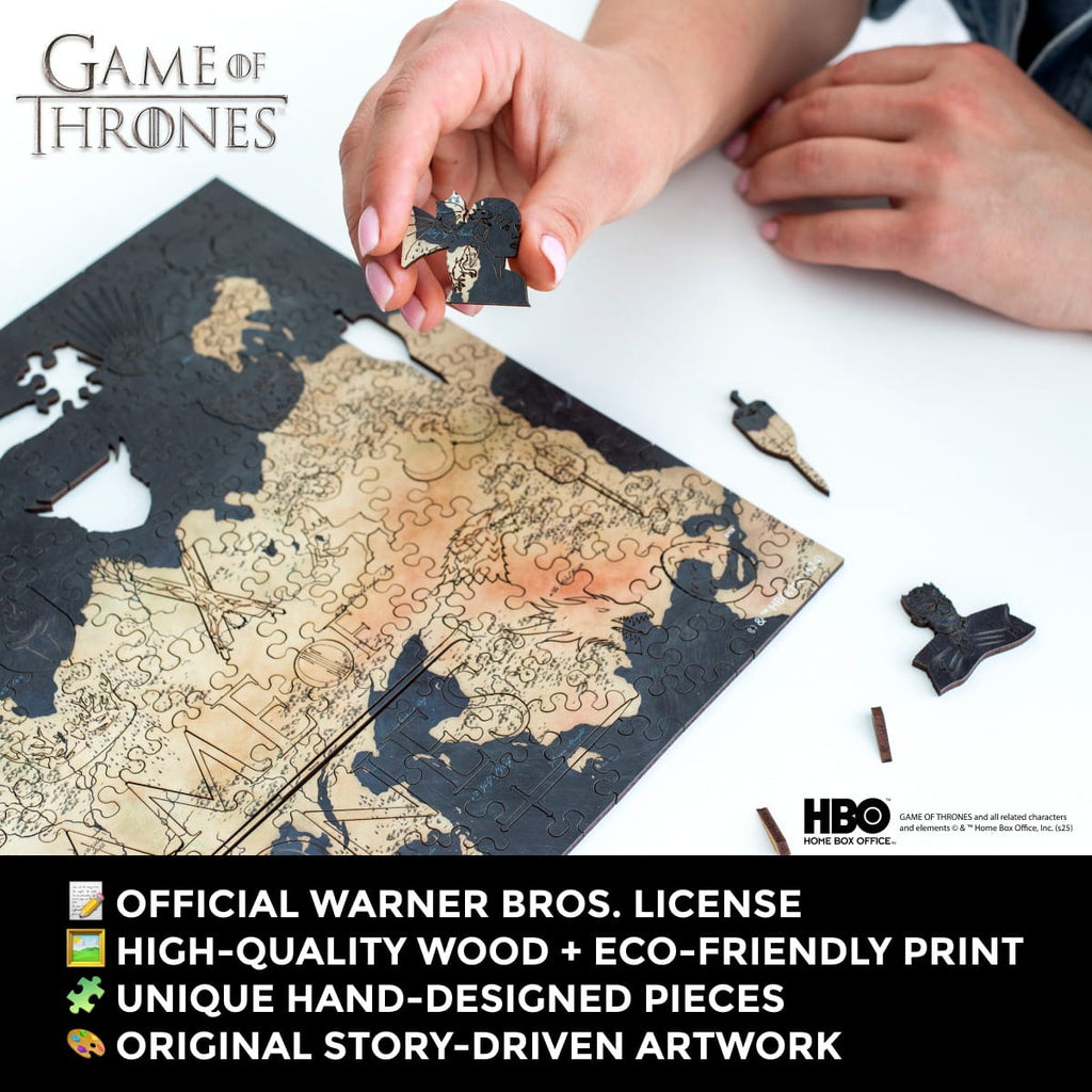Wooden jigsaw puzzle Game of Thrones™ Westeros map