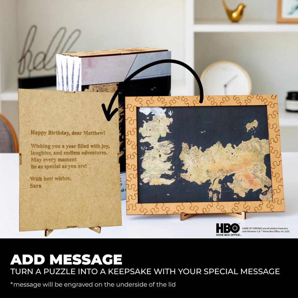 Wooden jigsaw puzzle Game of Thrones™ Westeros map