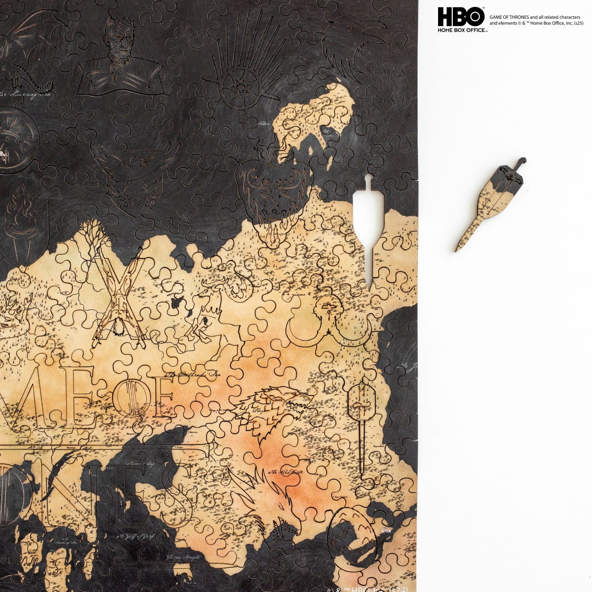Wooden jigsaw puzzle Game of Thrones™ Westeros map