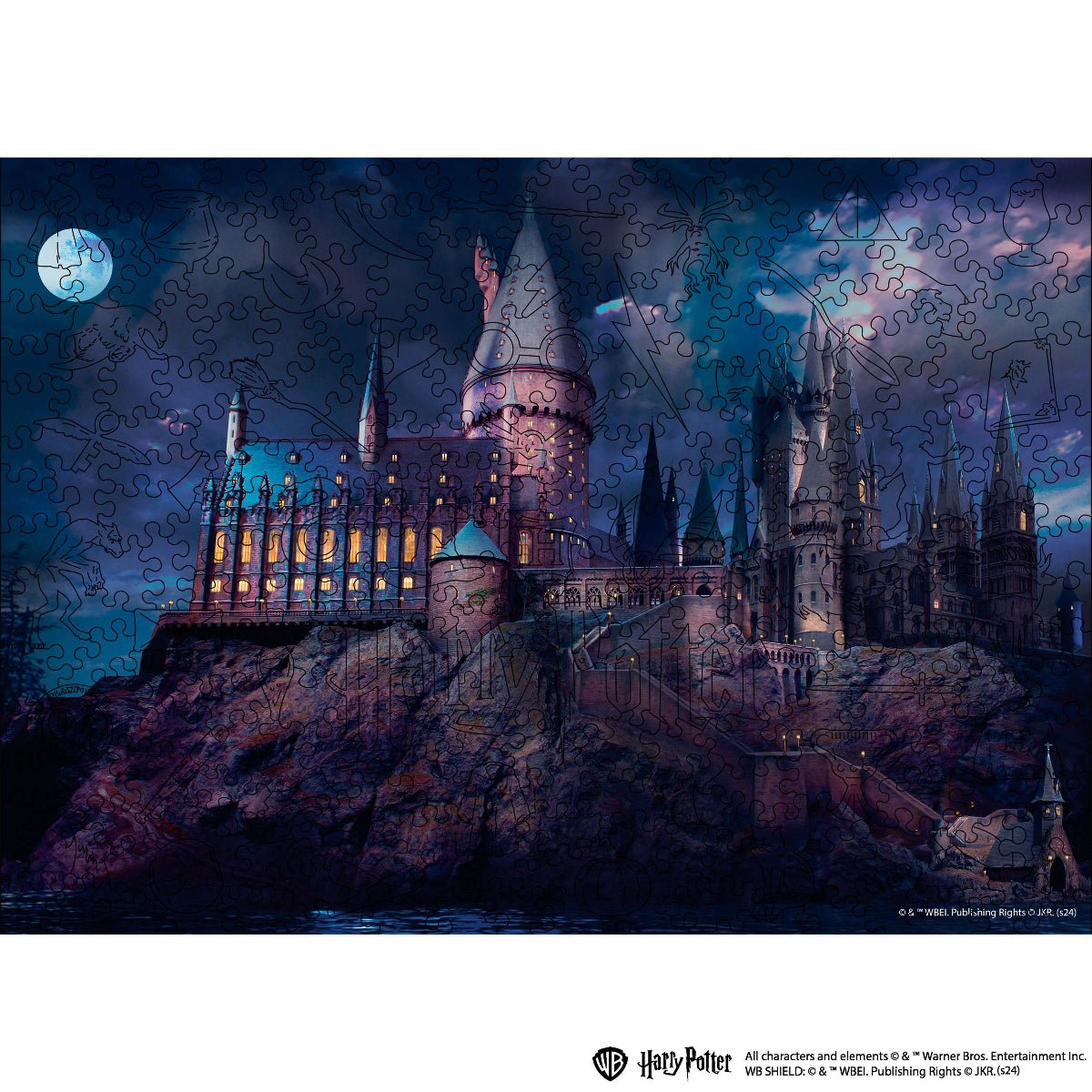 Wooden Puzzle Harry Potter™ Hogwarts Castle Night