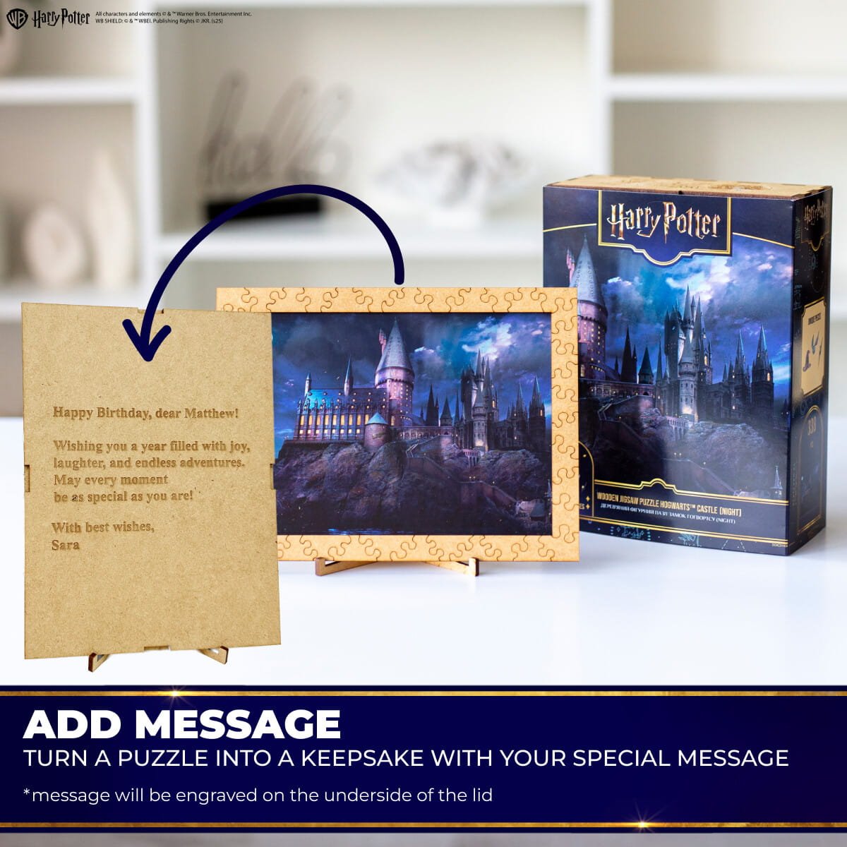 Wooden Puzzle Harry Potter™ Hogwarts Castle Night