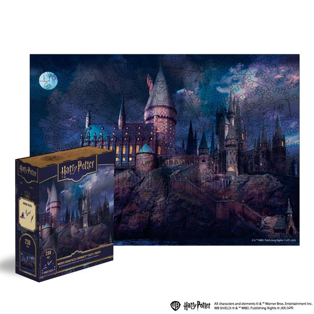 Wooden Puzzle Harry Potter™ Hogwarts Castle Night